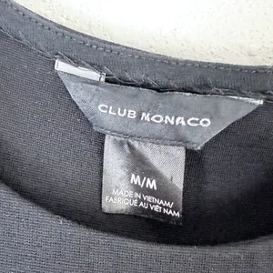 Club Monaco Sheath Dress Black Sleeveless Ruched Side Viscose Blend Size M thumbnail 5