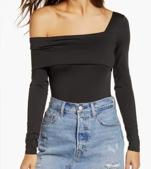Madison & Berkeley One-Shoulder Bodysuit thumbnail 2