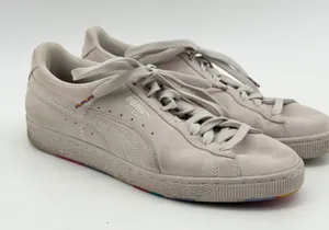 Puma‎ Suede Pride Women Sneakers Gray Rainbow Sole 390223-01 Size 10 thumbnail 1
