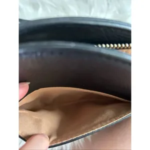 Collection XIIX Black Leather Pocket Adjustable Strap Round Crossbody Bag thumbnail 6
