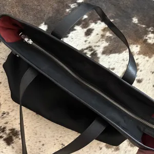 Lauren Ralph Lauren Keaton medium‎ tote bag in black nylon leather thumbnail 8