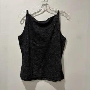 Vintage Y2K Fashion Bug tank top‎ Size Large Black Sparkles Party Zebra Print thumbnail 7