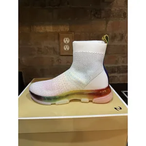 MICHAEL MICHAEL KORS Kendra Rainbow Stretch Knit Sock Sneakers Booties Size 5M thumbnail 3