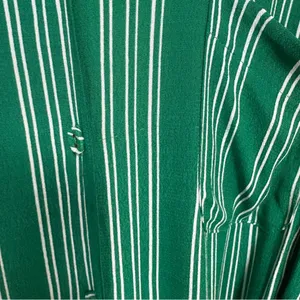 Maeve Green And White Stripe Button‎ Front Midi Dress Size 6 thumbnail 4