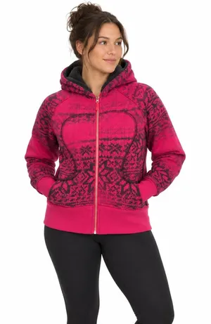 Lululemon Scuba Special Edition Sherpa Lined Hoodie Jacket Sz 10 Fleece Cozy Y2K thumbnail 1