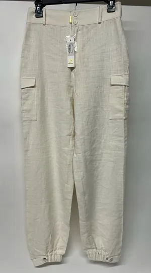 NWT Meshki Women’s Small Cream Ankle Cargo Pants thumbnail 1