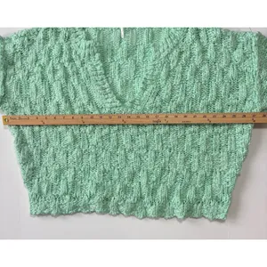 Free People Josephine Cotton Pullover Sweater Large Frozen Melon c3315 Boho‎ thumbnail 4