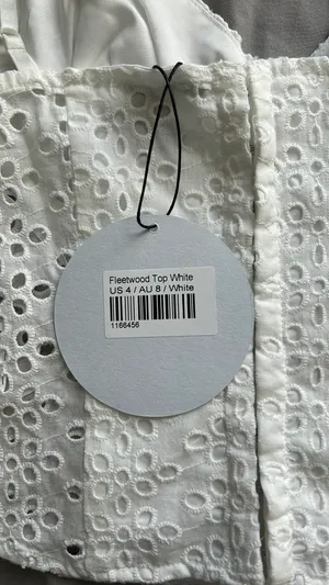 Princess Polly White Eyelet Tank thumbnail 2