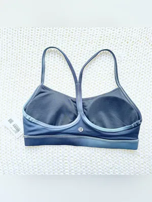 NWT Lululemon Flow Y Bra Nulu - Midnight Haze Mini Black Multi - 8 thumbnail 7