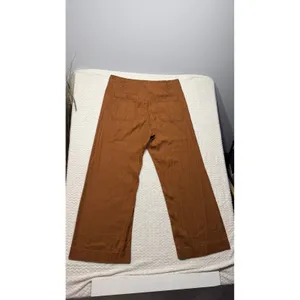 Maeve The Colette Wide Leg Pants Rust Brown High Rise Patch Pocket 33T Tall thumbnail 2