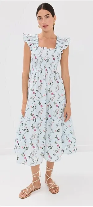 💕HILL HOUSE HOME💕 The Ellie Nap Dress ~ Pond Floral Print XS thumbnail 1