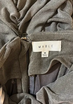 Mabel gray strapless dress thumbnail 4