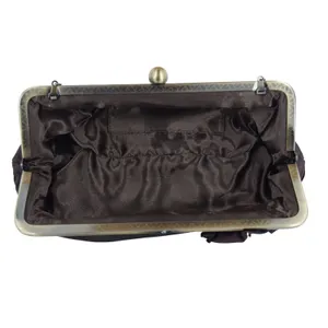 Brown‎ Beaded Evening Bag Party Clutch Purse Formal Occasion Chain Strap thumbnail 7