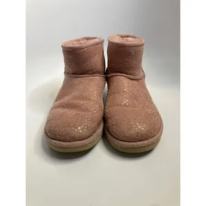 UGG Classic Mini Boots Women Size 8 Pink Good Metallic Snake Print Shearling thumbnail 2