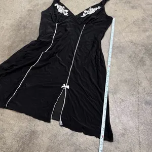 Vintage y2k babydoll lace detail coquette slip dress thumbnail 3