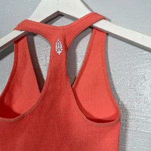 Free People Movement Women XS Orange Pink Free Throw Crop Top Ribbed Athleisure thumbnail 5