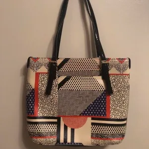 Anne Klein Perfect Shopper Color Block Abstract Bag thumbnail 3