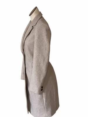 NWT ZARA Beige Taupe Tailored Outerwear Long Coat XS thumbnail 4