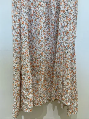 EVER NEW CURVE Plus Size Floral Midi Dress 18 Puff Sleeve Side Slit Smocked Back thumbnail 5