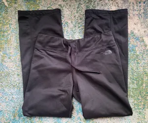 North Face women’s black fleece line bootcut pants, size large thumbnail 1