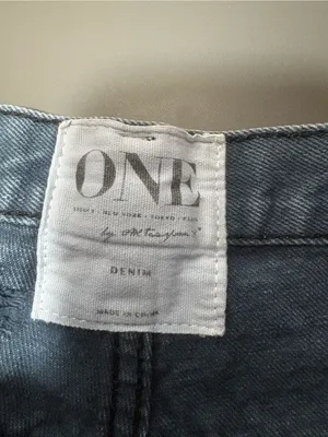 ONE TEASPOON Distressed High-Rise Blue Denim Shorts thumbnail 4