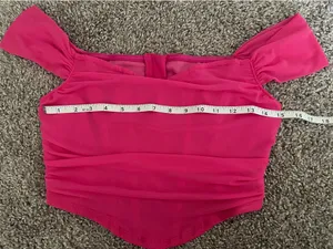 Hot Pink Corset Top thumbnail 3