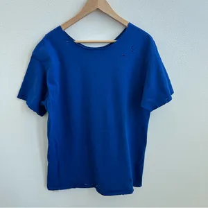 Chicago Cubs "2016 World Series Champions" Blue Off the Shoulder T-shirt thumbnail 6