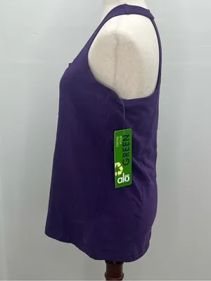 Alo Yoga Relax Tank Top Deep Purple Bamboo Athletic Workout Racerback NWT Large thumbnail 3