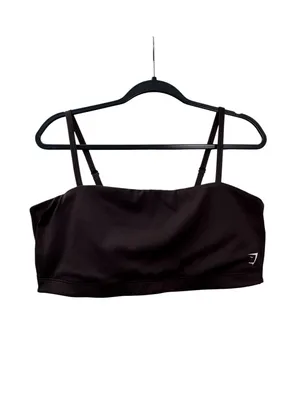 GYMSHARK Women's Brown Square-Neck Bralette thumbnail 2