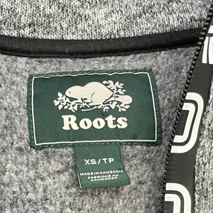 Roots Womens‎ Quarter Zip Fleece Pullover Size XS Heathered Gorp Outdoor Hiking thumbnail 7