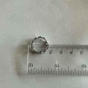 3/$20 Silver Tone Heart Love Multiple Patterned Circle Ring Size 5 thumbnail 4