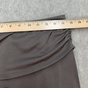 OQQ Yoga Pants Women XL Gray Athleisure Y2K Flare Leg Foldover Waistband Casual thumbnail 5