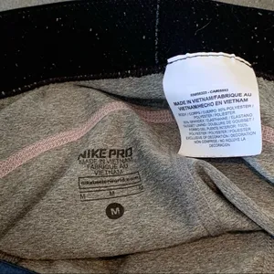 Nike Pro Gray Grey Spandex Shorts Medium M 3” thumbnail 5
