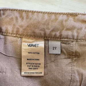 Vervet Kiss Of California Super High Rise 90's Vintage‎ Crop Flare Jeans W27 Tan thumbnail 11