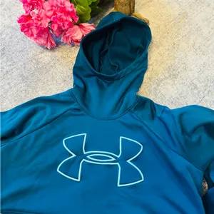Under Armour Blue ColdGear Hoodie thumbnail 1