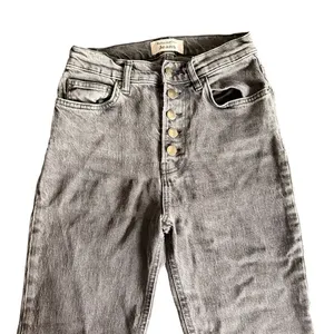 Reformation Slim Straight Leg Jeans Washed Black Denim Button Fly Size 25‎ thumbnail 2