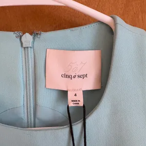 Cinq Sept Windsor Dress Aqua Blue Sleeveless‎ Tie Waist Cocktail Size 4 thumbnail 7