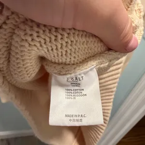 John Galt Brandy Melville Cream Cotton Knit Crewneck Sweater OS Beige MH320 thumbnail 4