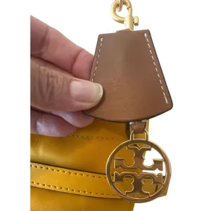Tory‎ Burch Perry Nylon Bucket Bag Golden Crest Yellow Crossbody Belt Detail thumbnail 9