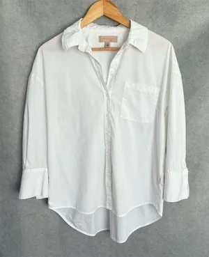 Philosophy Republic Women's White Button-Up Shirt Size S Long Sleeve thumbnail 1