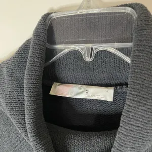 Free People FP beach mock neck oversized pullover gray sweatshirt size Medium thumbnail 2