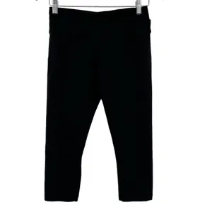 Lululemon black basic cropped leggings pants athleisure gym neutral chic size 6 thumbnail 2