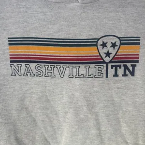 League University Nashville Tennessee Cropped Embroidered Nashville Hoodie Sz S thumbnail 2
