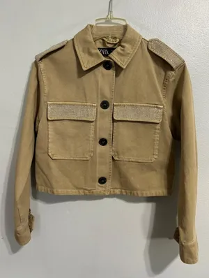 ZARA Cropped Jacket with Rhinestones and Rhinestones - Size XS (NWT) Women's. thumbnail 10