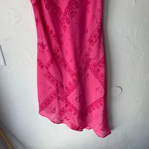 Studio‎ Y Y2K Juniors Size 9 Pink Fairy Asymmetrical Hem Prom HOCO Dress Floral thumbnail 3