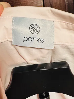 PARKE Resort Collection Long Sleeve Cotton Romper XS Light Pink thumbnail 4