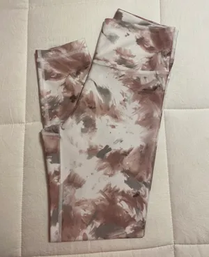 Pink Tie Dye Leggings Size M thumbnail 1