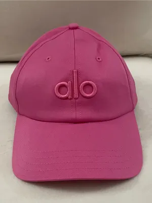 ALO Yoga NWP Off Duty Cap Paradise Pink Embroidered Logo Cap thumbnail 4