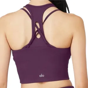 ALO Yoga Ribbed Airlift Enchanted Bra Tank Racerback Workout Crop Top Medium thumbnail 4