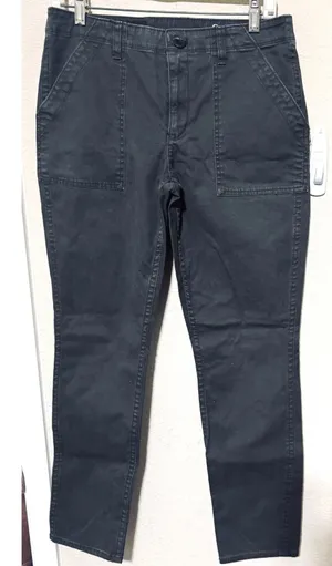 J.Crew Womens Gray Utility Patch Pocket Pants High Rise Slim Straight Size 8 thumbnail 1